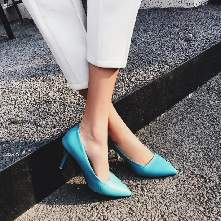 Сандалии женские на высоком каблуке пикантная Летняя обувь с острым носком туфли