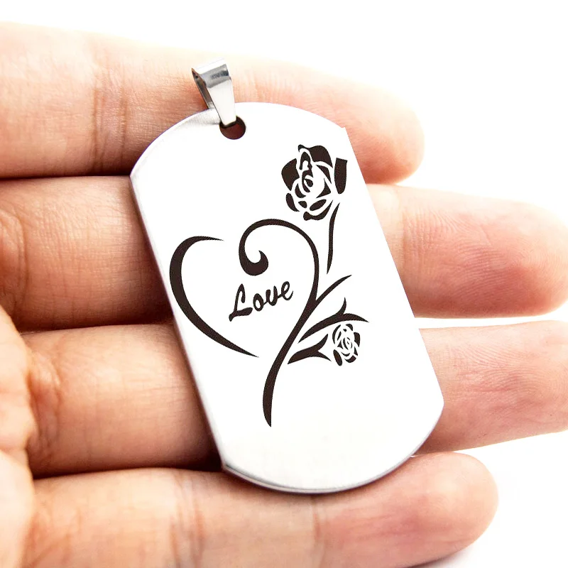 13 Style 40mmx24mm Tag Men Jewelry Stainless Steel Necklace Pendant High Polished Blank Dog Tags | Украшения и аксессуары