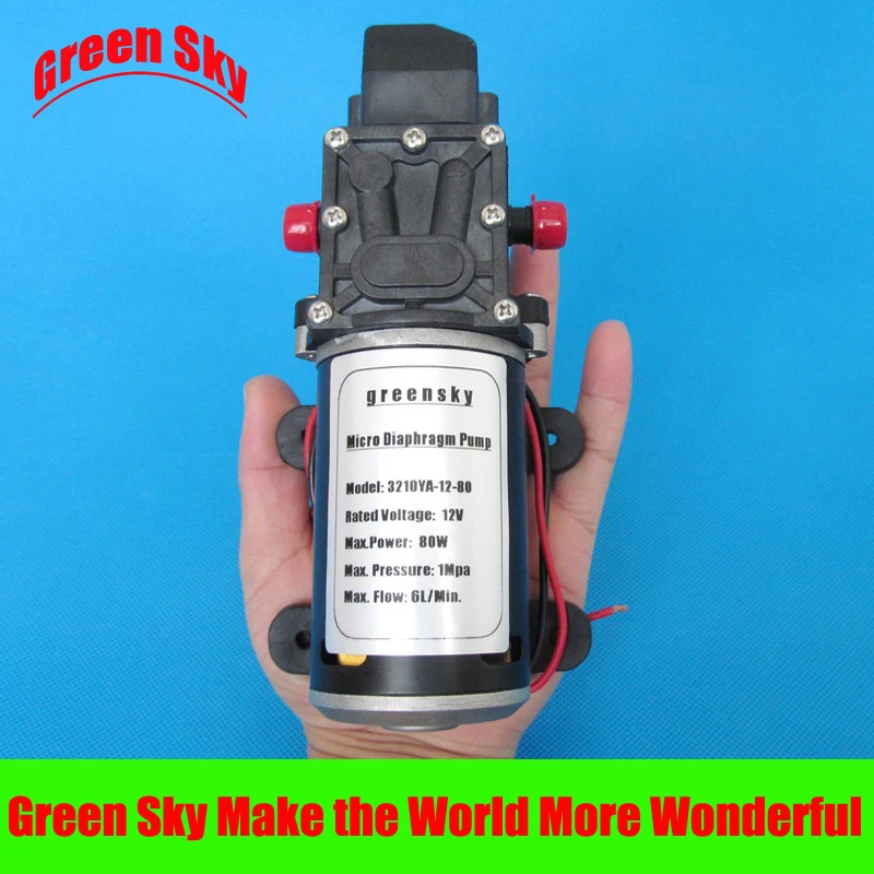 

145PSI 6L/Min 12V DC 80W micro diaphragm pump