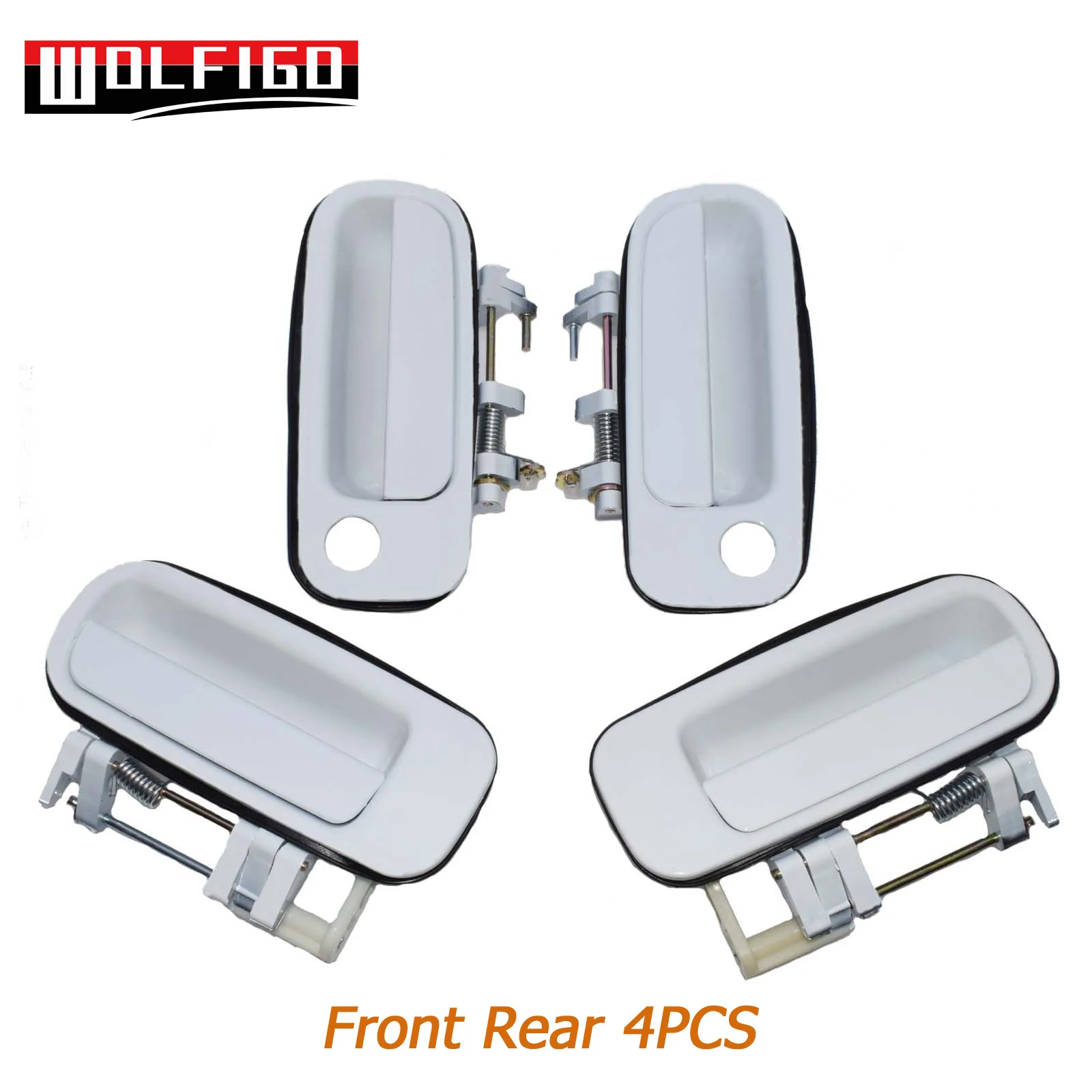 Front Rear 4PCS WOLFIGO Белый 1 шт/2 шт/4 шт наружная дверная ручка Передняя Задняя Левая Правая для 1992-1996 Toyota Camry 6922033020, 6921033010 - Color: Front Rear 4PCS