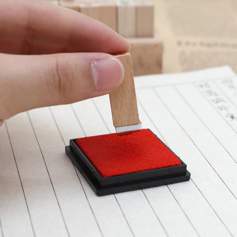 1pc Mini Inkpad Planner Colorful Scrapbooking Stamp Silicone Stamps Wood Paper DIY Card Making Supplies Craft Gift Christmas |