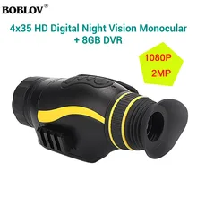 BOBLOV 4X35 цифровой бинокль ночного видения IRLED Ночная охота Camorder Zoom