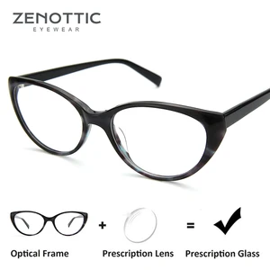 Зеноттические очки кошачий глаз по рецепту женские очки для близорукости и дальнозоркости оптические очки с защитой от синего света фотохромные оправы для очков