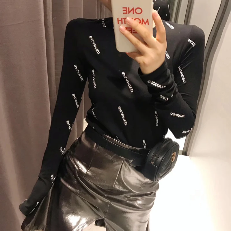 Новинка осени 2017 футболки GRUIICEEN с круглым вырезом Высококачественная футболка