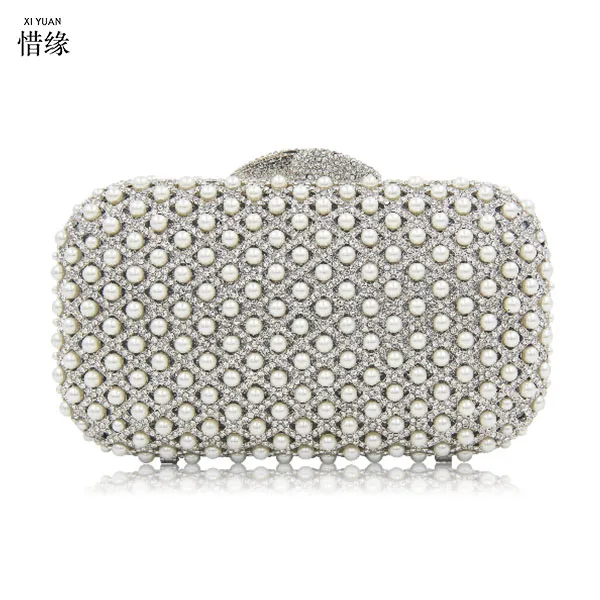 Кошелек XIYUAN Женский с золотыми стразами и стразами|handbag purse|silver handbagevening bags |
