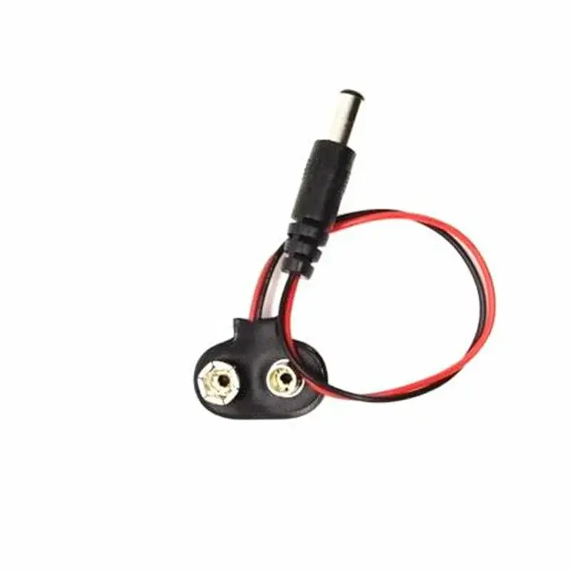 10 шт. Т Тип 9 В батарея оснастки кабель питания к DC клип мужской линии адаптер для