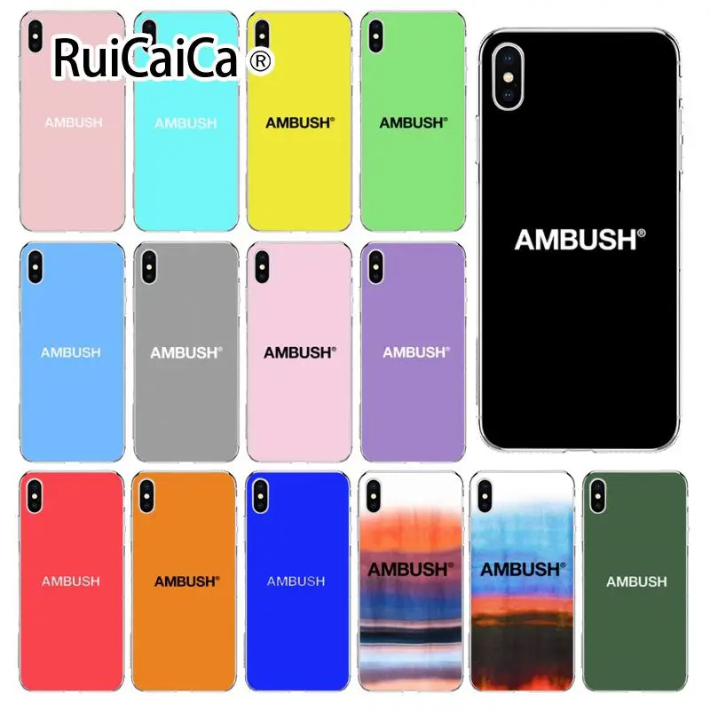 Ruicaica засада Простой Новый чехол для телефона Fundas iPhone X XS MAX 6 6S 7 7plus 8 8Plus 5 5S