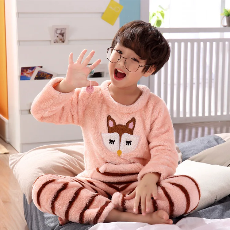 2 шт. Детские фланелевые пижамы из мультфильма Лиса | Мать и ребенок