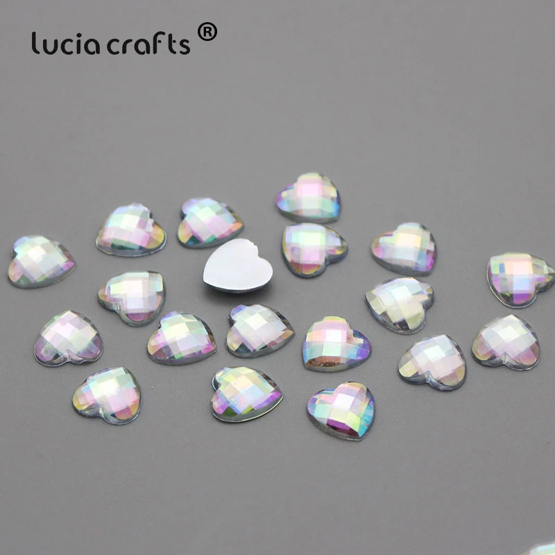 Продажа Lucia crafts 10 мм разноцветные стразы для рукоделия (100 шт./лот) G0412|acrylic