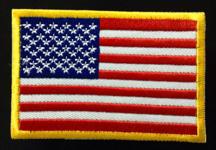 

9cm*6cm American nation flag badge, embroidery and side overlocked , USA flag nadge patches, free shipping, XERY0411B