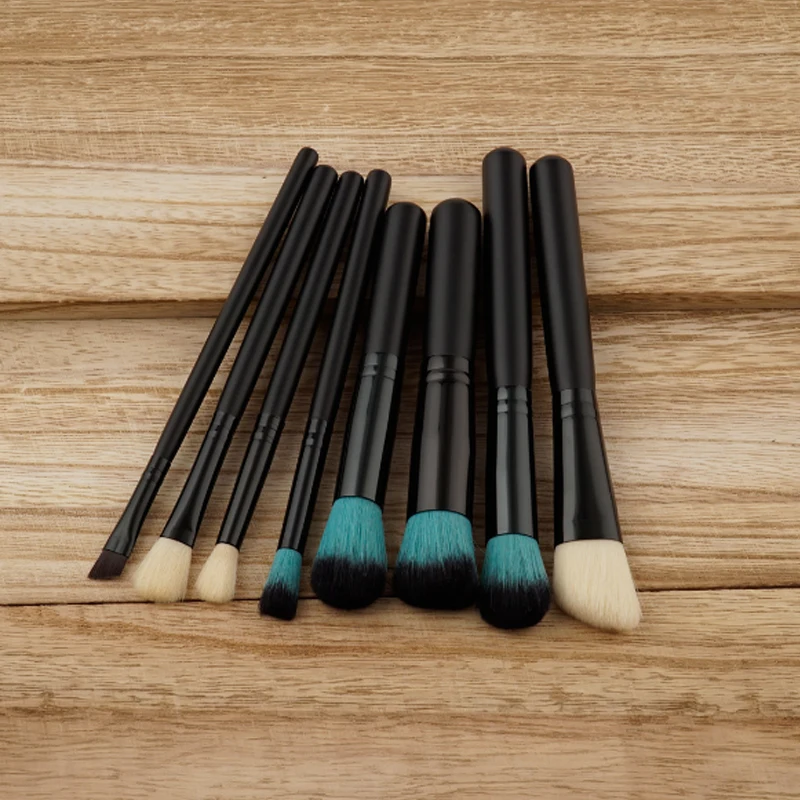 2018 8pcs Professional Makeup Set Blue Black Peak Powder Blush Foundation Eyeshadow Fan Brush Setpincel maquiagem | Красота и