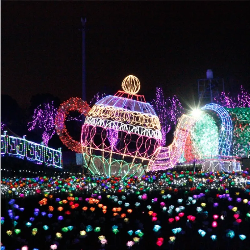 Outdoor LED String Lights 10M 100LED Waterproof Holiday Strip Lamp With Tail Bead Wedding Christmas Tree Party Garden Decoration | Лампы и