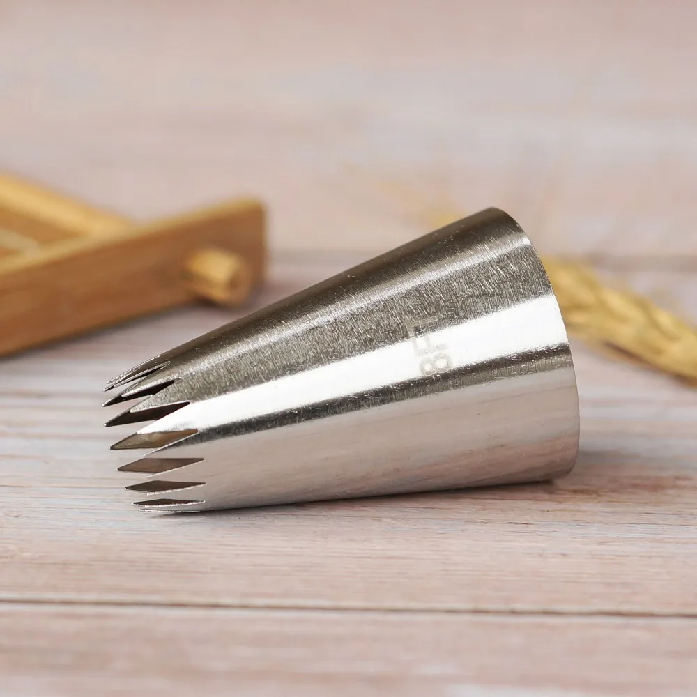 Кондитерская насадка # 8FT большого размера с открытой звездой для украшения