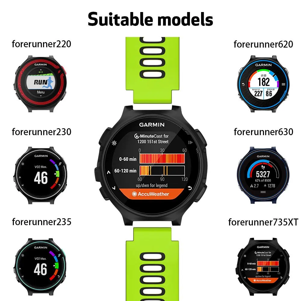 Смарт-часы ремешок для смарт-часов Garmin 235 Band Силиконовый браслет на запястье браслет для наручных часов Garmin Forerunner 230/220/235/620/630/735XT аксессуар
