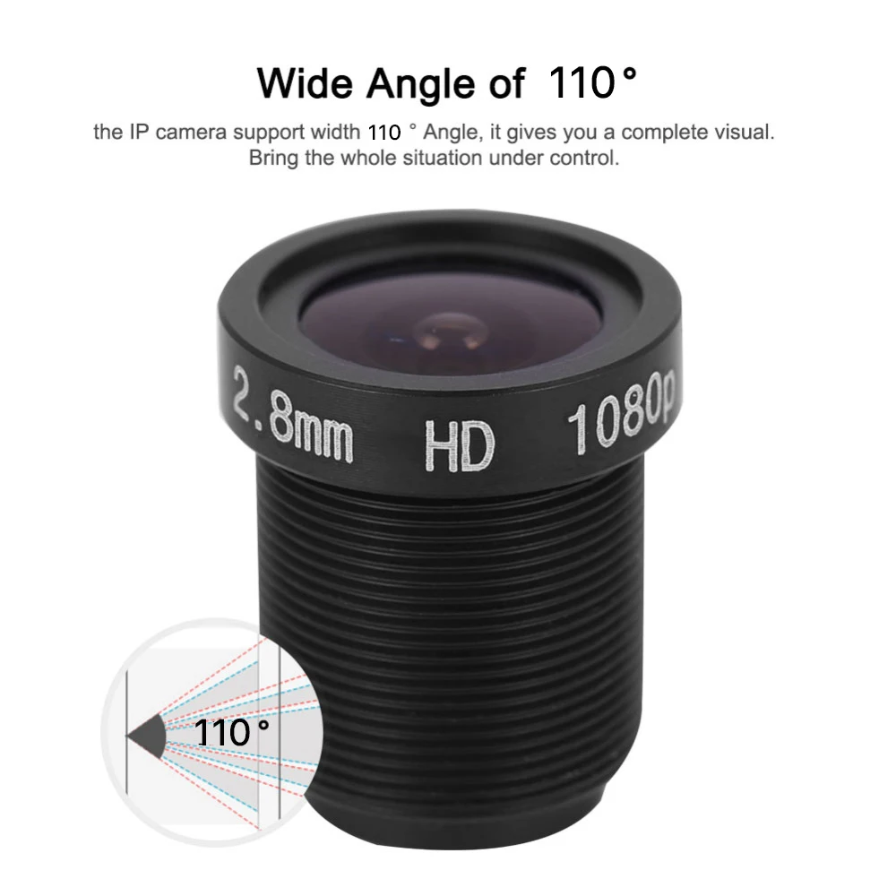 1080P объектив 2,8 мм CCTV камера безопасности объектив M12 2,0 Megpaixel Aperture F1.8, 1/2. " формат изображения Объектив Камеры видеонаблюдения HD