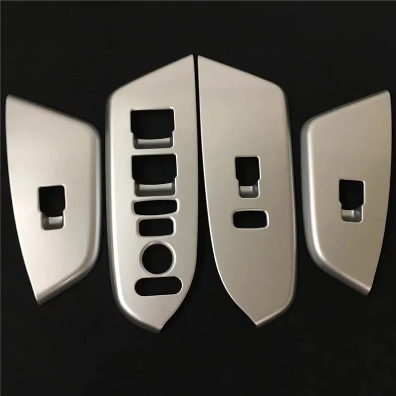 

For Honda CRV CR-V 2017 2018 ABS Matte/Carbon Fibre LHD Door Window glass Switch Panel Cover Trim Car accessories 4pcs