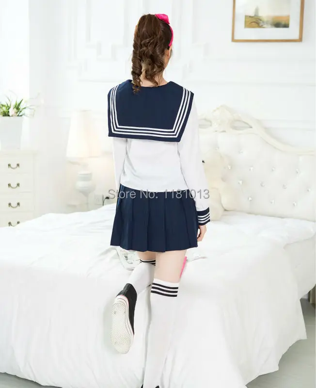 JK Косплей белая японская школьная форма 3 Белый Бар Матросская Униформа с