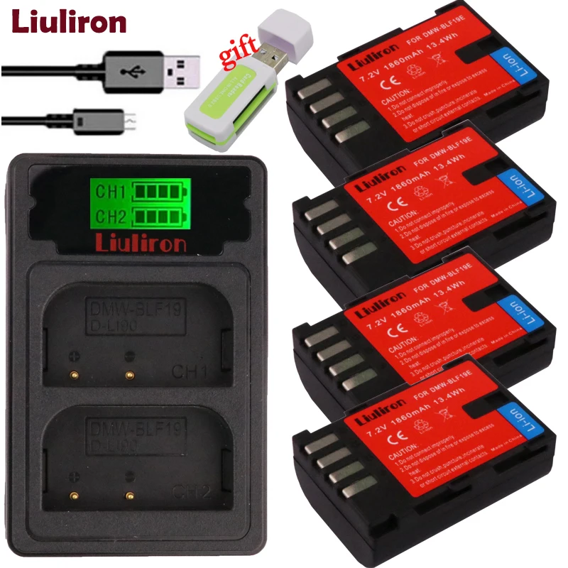 DMW-BLF19 DMW-BLF19E DMW BLF19PP DMW BLF19 BLF19E батарея+ ЖК-дисплей двойной зарядное устройство для Panasonic Lumix GH3 GH4 GH5 G9