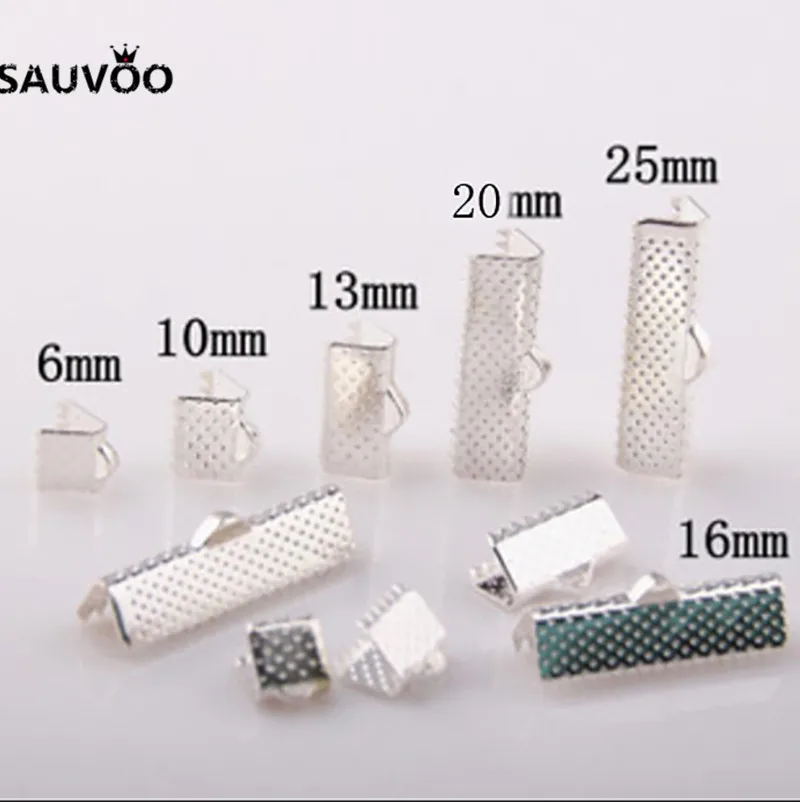 Наконечники для подвесок SAUVOO 200 шт./пакет серебристые длина 6/10 мм материал