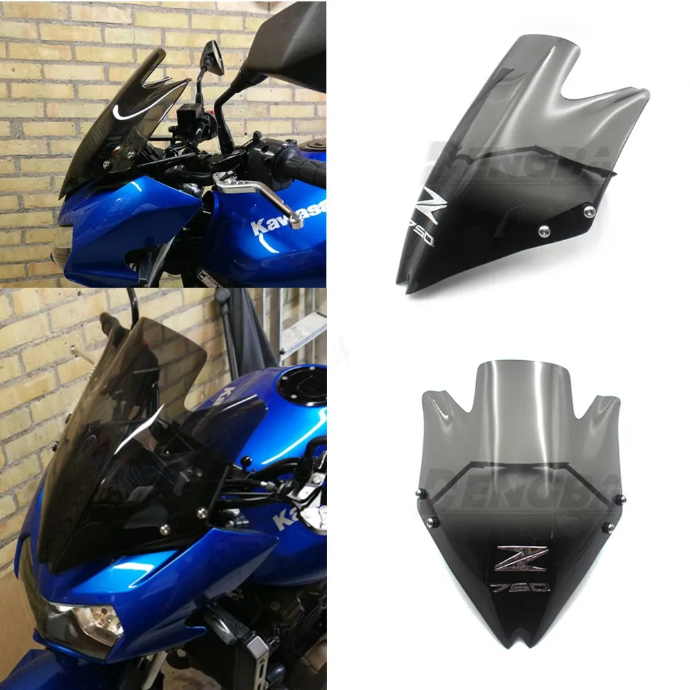 Ветровые стекла для мотоцикла Kawasaki Z750 Z750R Z 750 двойные Пузырьковые