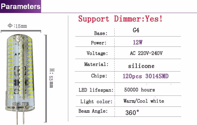 5 шт. Led 220 V G4 лампа G4 светодиодные лампочки постоянного/переменного тока 12В 220V3W-12W SMD 3014 Светодиодный прожектор 360 Угол луча заменить для хрустальной люстры