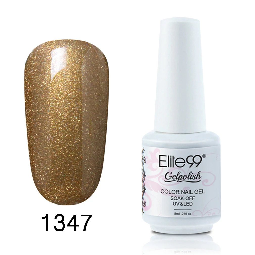 1347 Elite99 Гель-лак UV Vernis полуперманентный праймер верхнее покрытие 8 мл полигель лак для ногтей маникюрный гель лак для ногтей - Цвет: 1347