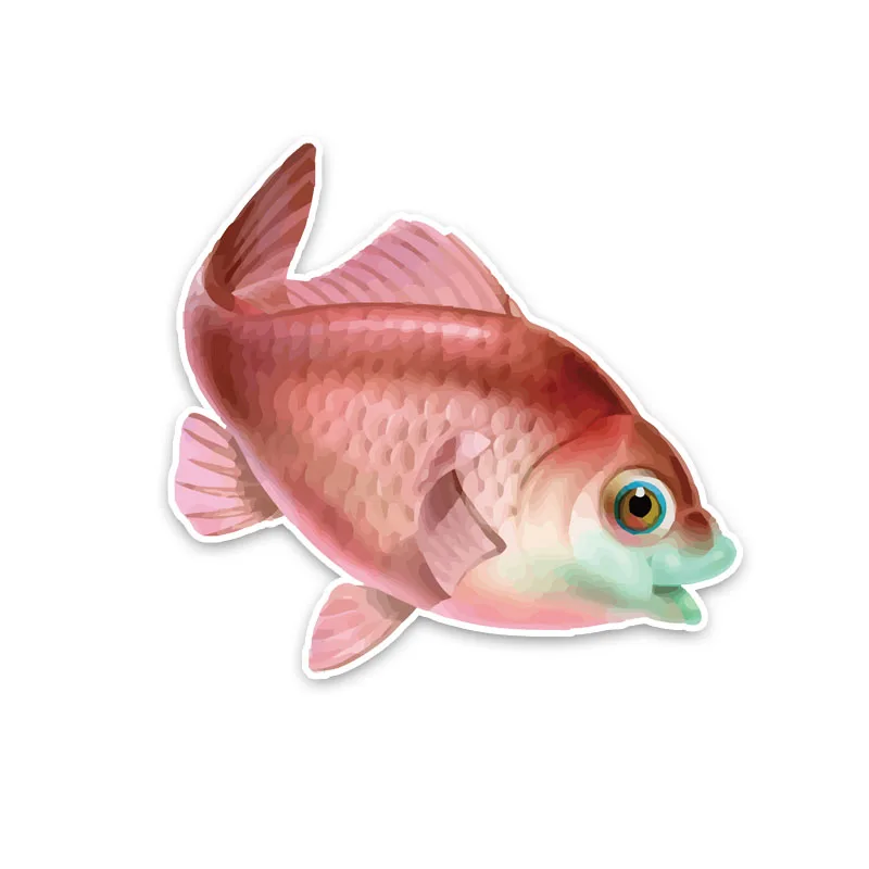 YJZT 13.3CM*12.3CM Interesting Animal Fish PVC Decal Car Exterior Accessories Sticker 5-0302 | Автомобили и мотоциклы