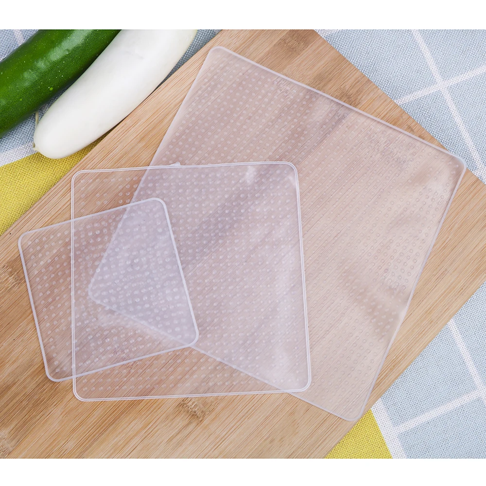 Reusable Stretch Cling Film Bowl Cup Pad Fresh Keeping Lid Food Storage Cover Silicone Wrap Seal Cover Kitchen Tools
