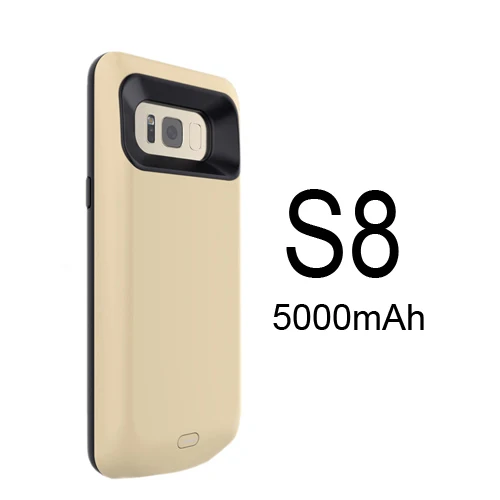 Gold 5000mAh for S8 5000 мАч/5500 мАч внешний чехол-батарея для телефона для samsung Galaxy S8 Батарея Зарядное устройство чехол для samsung Galaxy S8 плюс Powerbank чехол - Цвет: Gold 5000mAh for S8