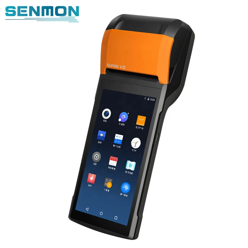 Sunmi V2 Android 7 1 Портативный 4G Smart Mobile POS терминальная система с 58 мм термальным