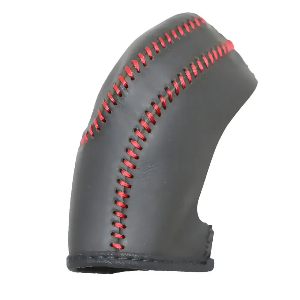 Gear Cover Red PONSNY автомобильный Редуктор/ручной тормоз/рулевое управление чехол из натуральной кожи для HYUNDAI Elantra Avante 2012- ручная строчка из натуральной кожи - Название цвета: Gear Cover Red