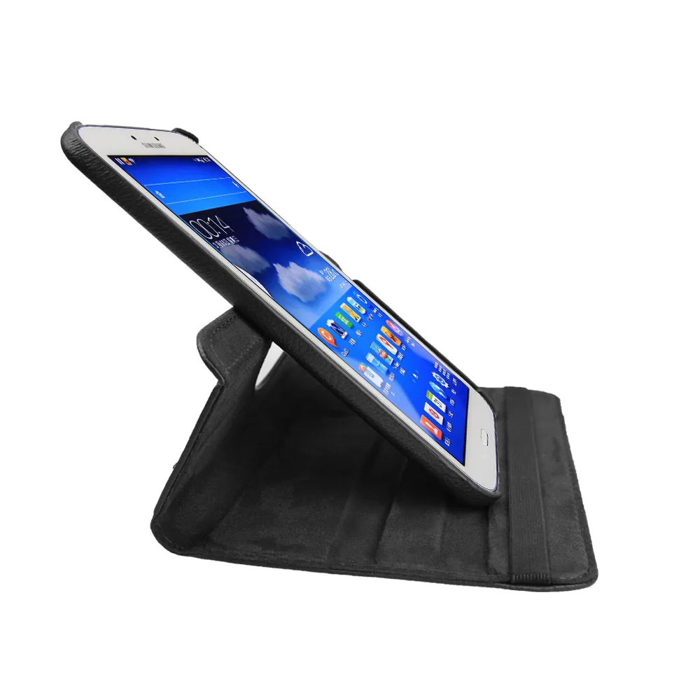 Защитный чехол из искусственной кожи с поворотом на 360 градусов для Samsung Galaxy Tab 3 8 0