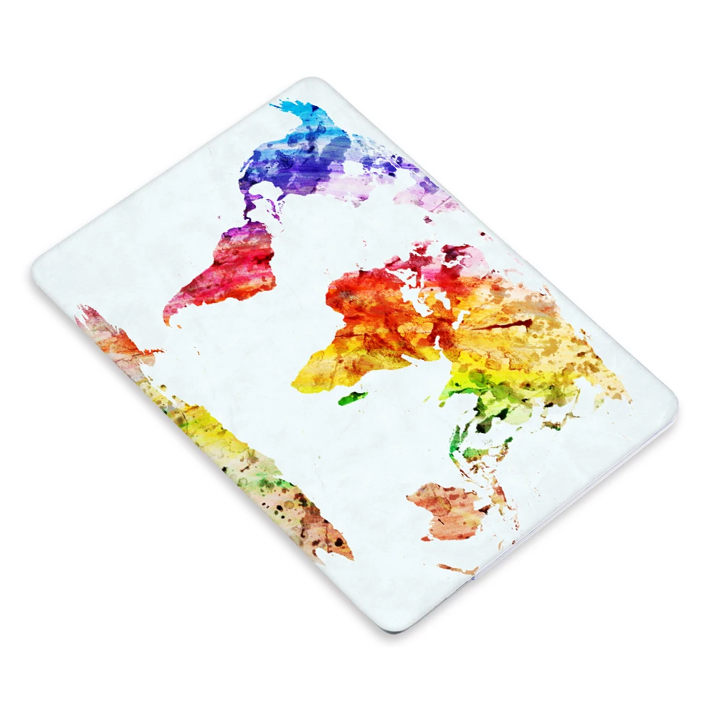 Для Macbook 12 &quotPro 13 15 retina чехол карта мира принт Plactis жесткий для нового Pro Touch bar Air A1932