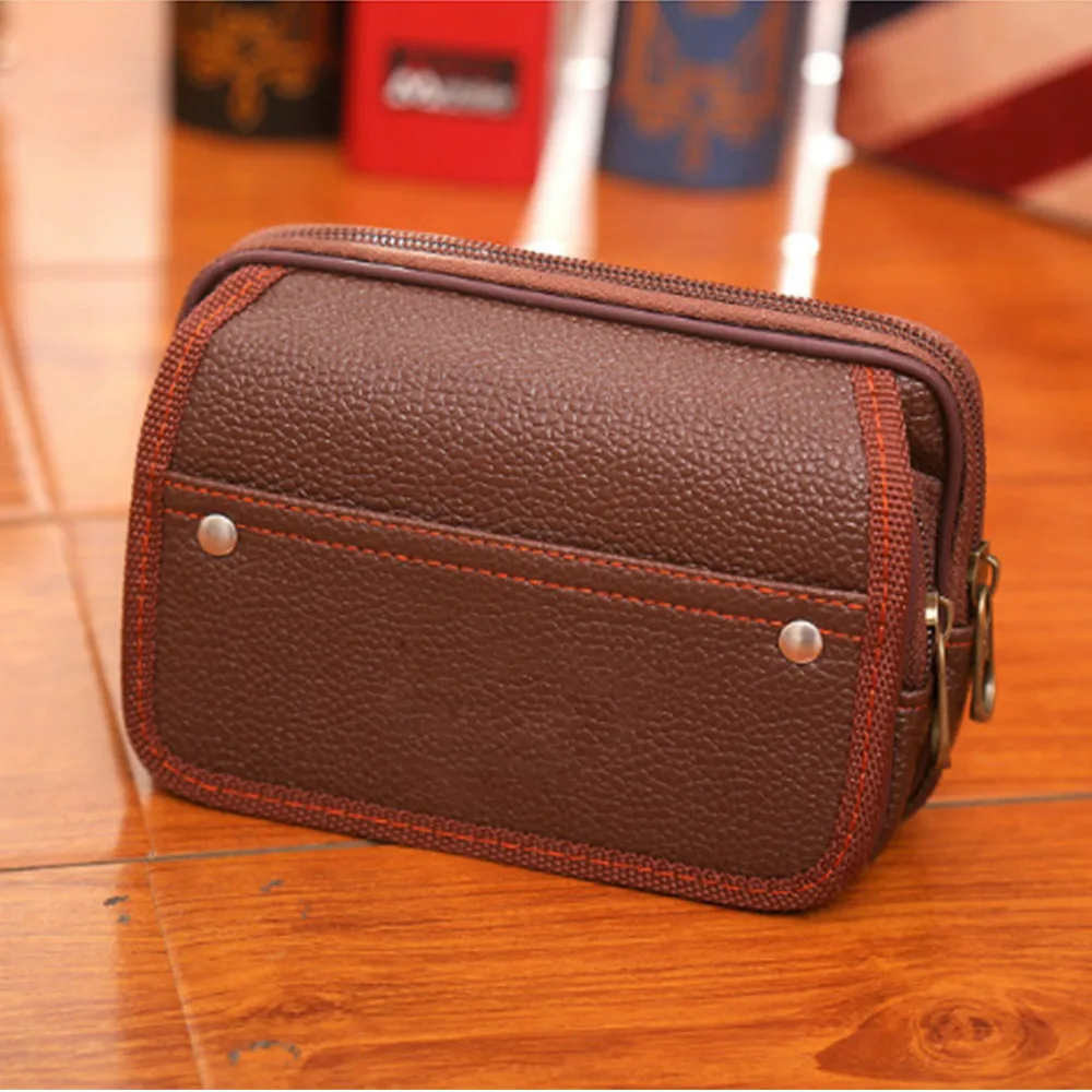 Поясная Сумка мужская модная кожаная сумка на молнии поясная bolsa cintura fanny pack s для wo