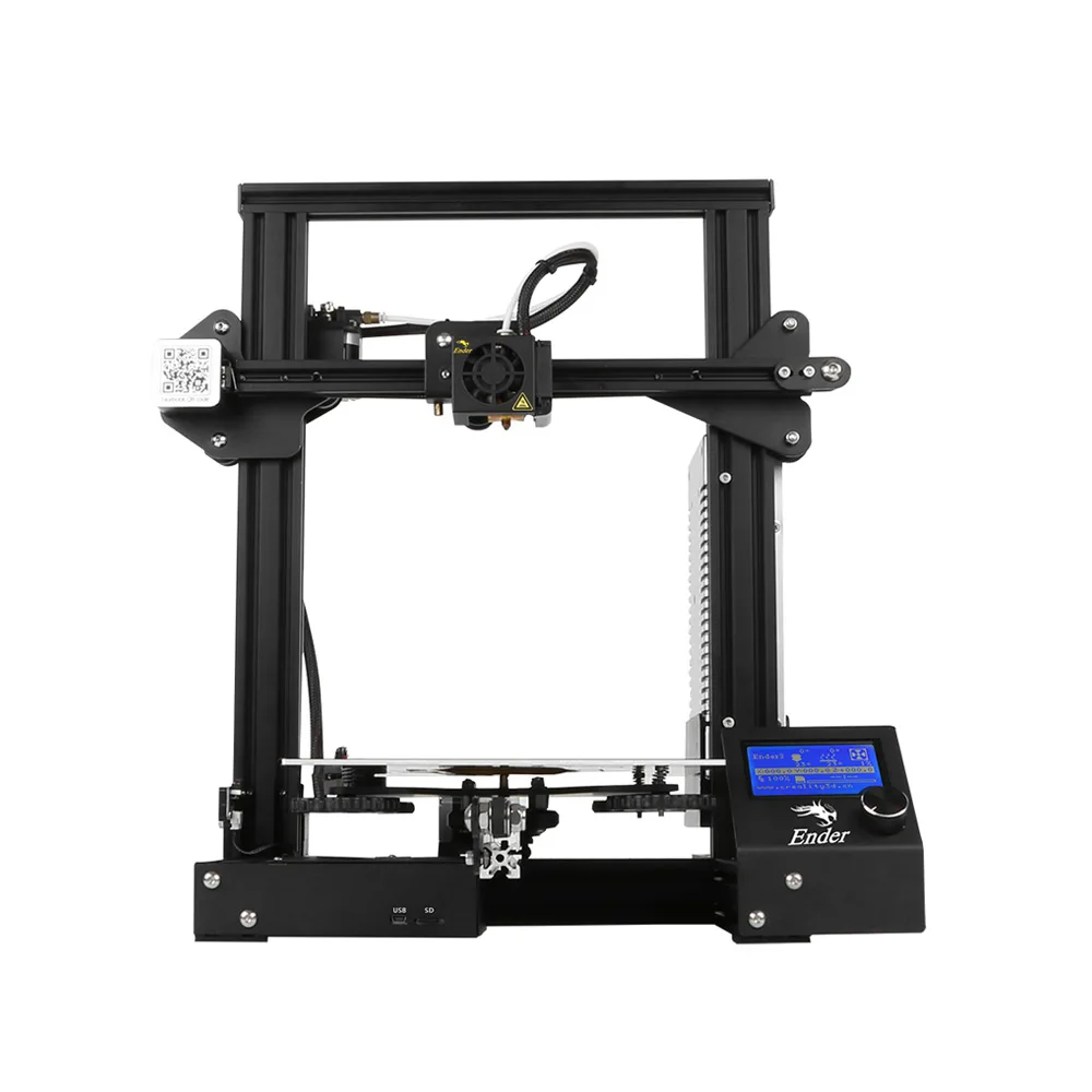 Creality 3D Ender-3 3d Принтер Высокоточный набор для самостоятельной сборки с функцией повторной печати добавить 1 кг нити дополнительно