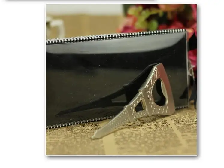 Giveaways-La Tour Эйфелева башня хромированная Бутылка открывалка свадебный душ для