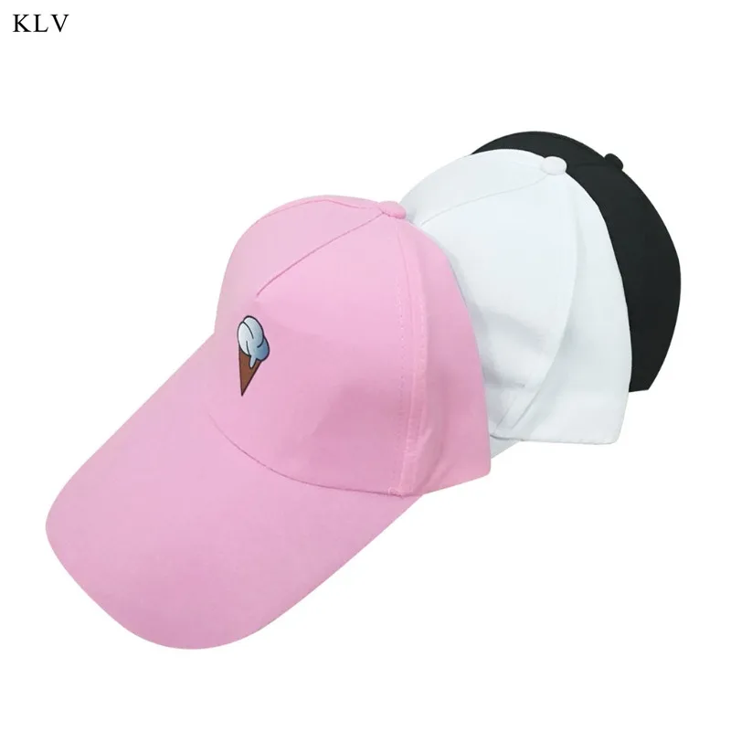 KLV Унисекс Мужская Женская бейсбольная кепка с мороженым регулируемая бейсболка Дальнобойщик солнцезащитные шляпы