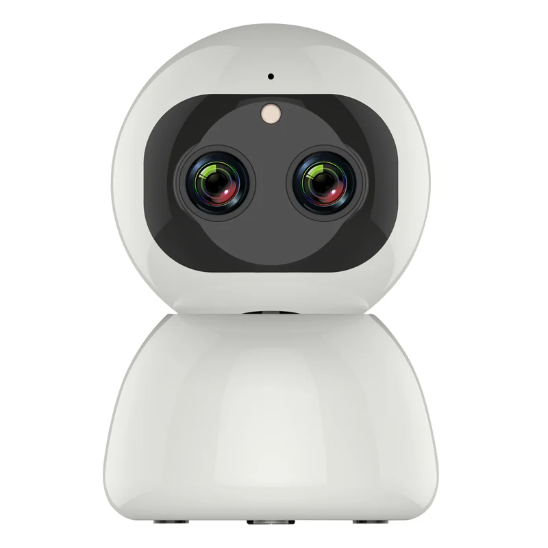 Беспроводная PTZ IP камера 12 МП 1080P с двойным объективом 8 кратный зум вращение на 360