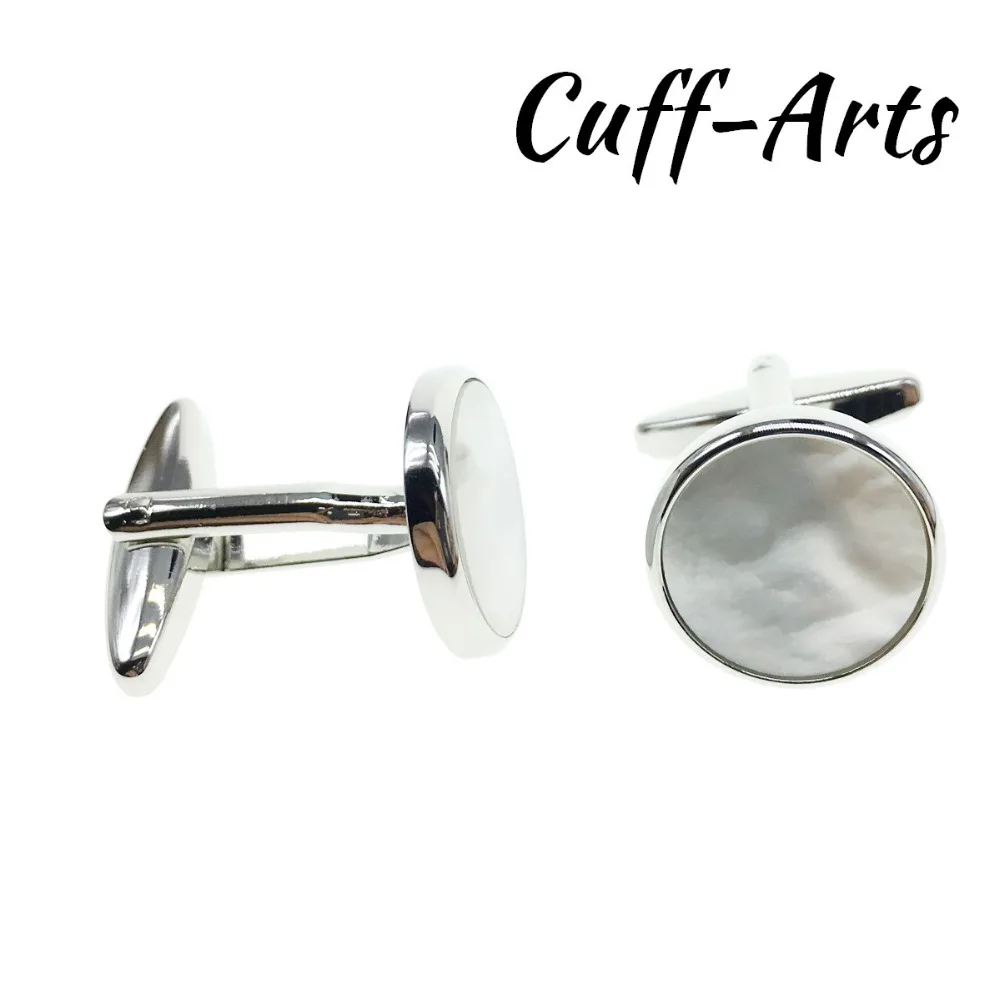 Запонки для мужчин жемчужная рубашка Серебряная раковина Свадебные украшения