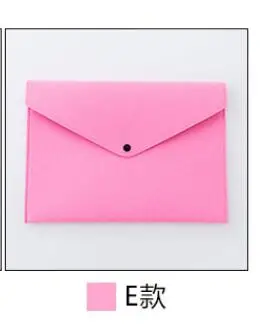 Pink Простой Большой Емкости А4 Папка для файлов, бизнес портфель, сумка для документов, химический войлок, канцелярские принадлежности - Цвет: Pink