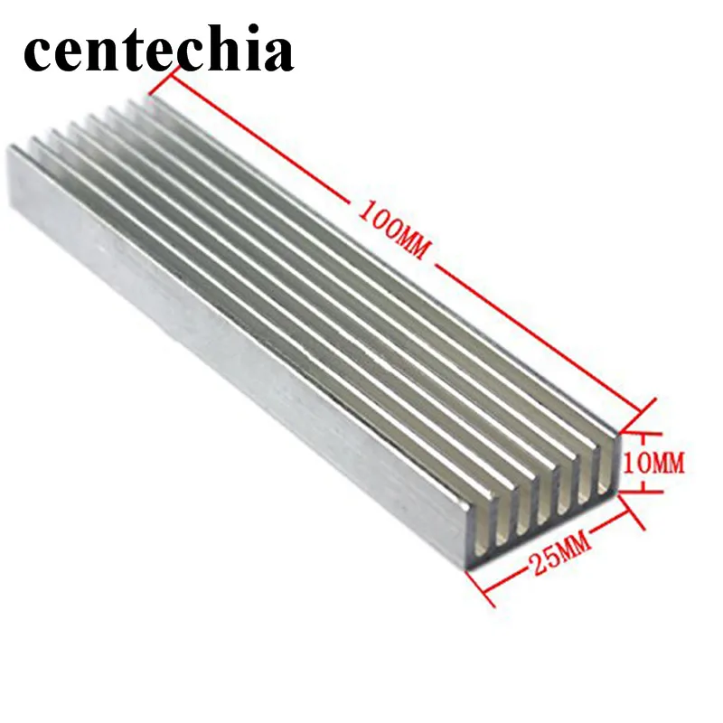 Алюминиевый теплоотвод Centechia кулер сделай сам чип радиатора 100*25*10 мм для