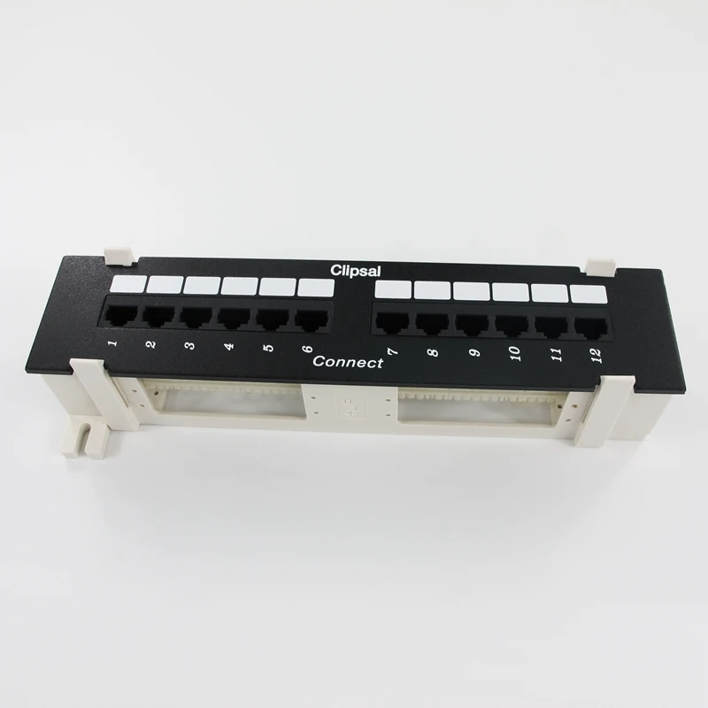 Бренд 10in 1U UTP 12 портовая CAT5e коммутационная панель настенная стойка Монтажная