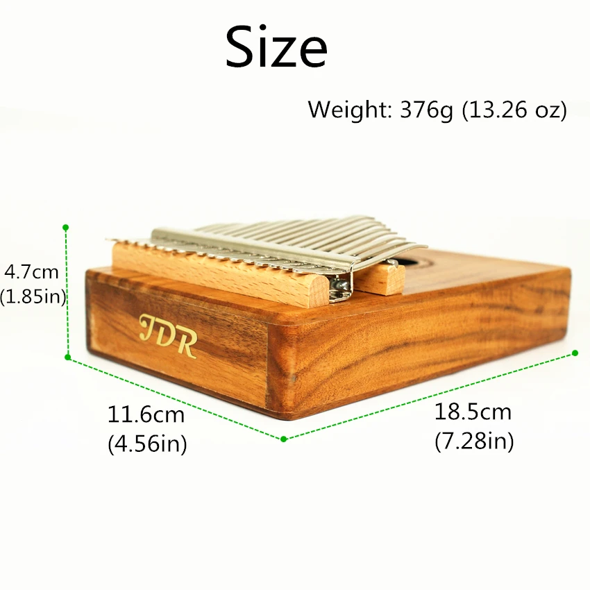 JDR 17 клавишный палец Kalimba Mbira Sanza большой пианино сумка для начинающих клавиатура