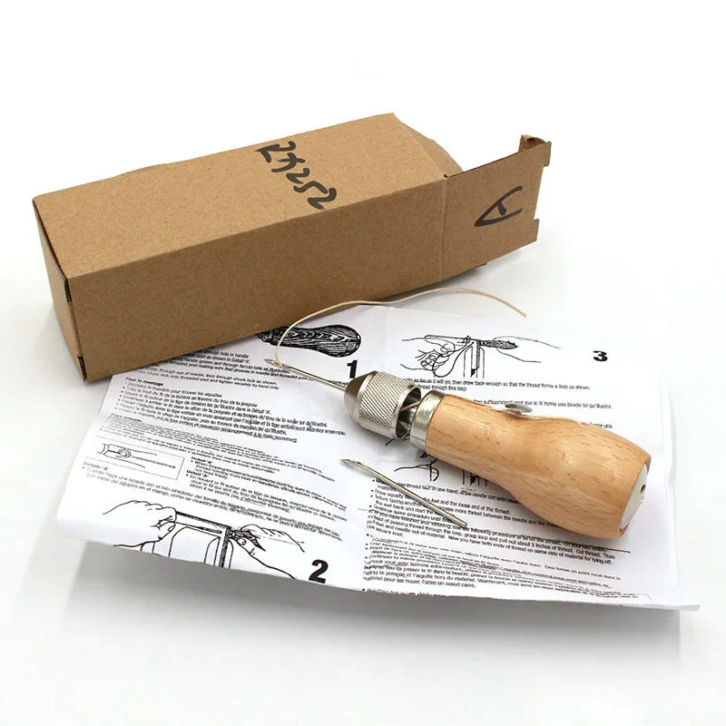 DIY ручной Awl инструмент швейная машина вощеная нить для Leather Craft край ремень со