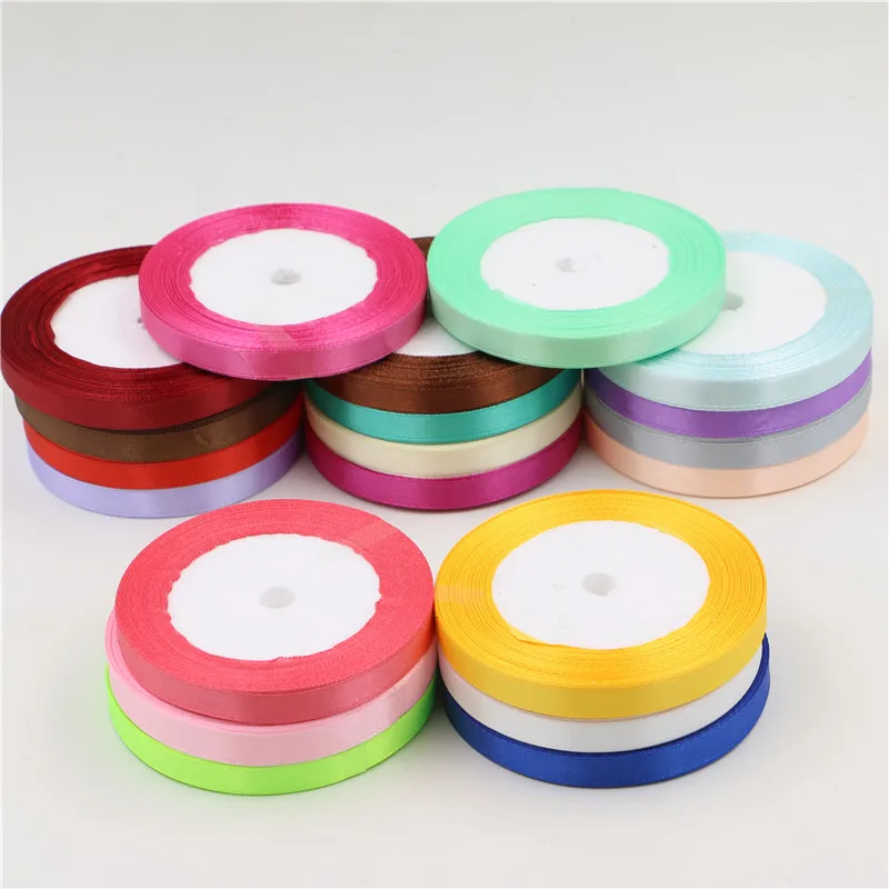 3/8 &quotШелковая нейлоновая однолицевая атласная лента велюровая ткань резинки для
