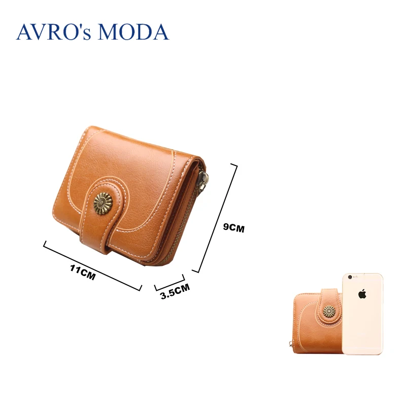 AVRO's MODA брендовый Кошелек из искусственной кожи для женщин горячая распродажа винтажный кошелек на молнии с ремешком сумка для денег карман для монет телефона клатч