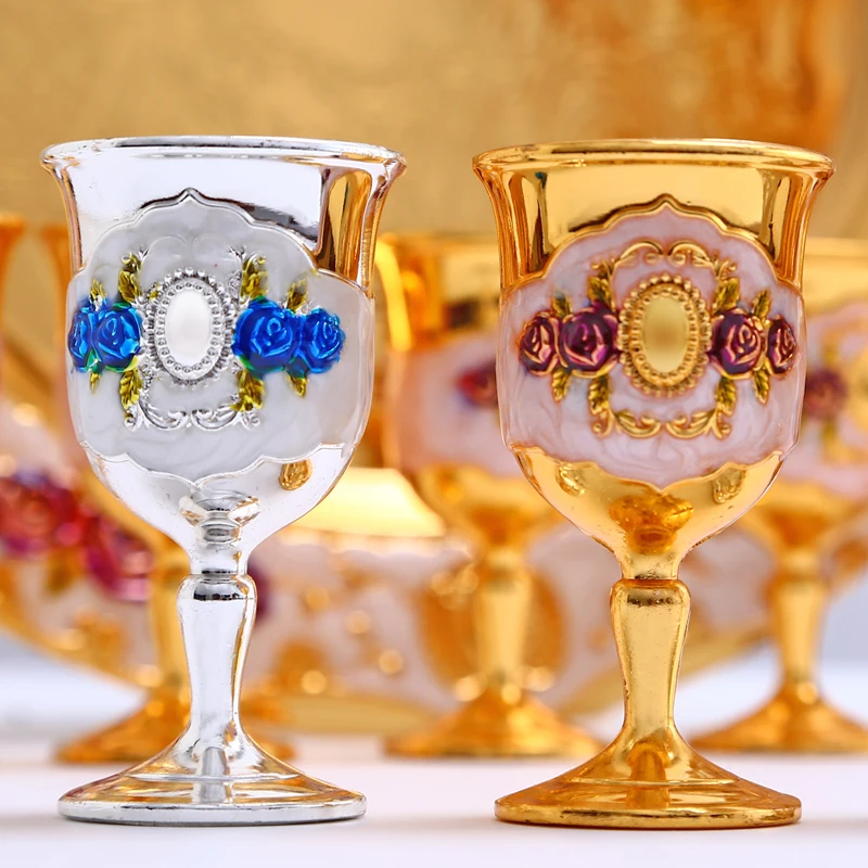 Русский креативный бокал для водки вина бренди ножниц золотой с плоскими колбами