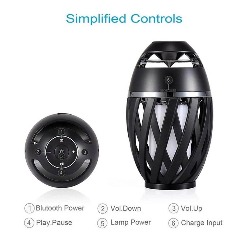 Ostart Портативный беспроводной Bluetooth динамик Led пламя динамик реалистичный танцы пламя Bluetooth динамик s Открытый громкий динамик