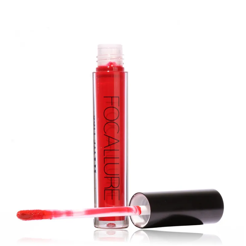 Водостойкий стойкий блеск для губ FOCALLURE пигмент темно фиолетовая черная красная