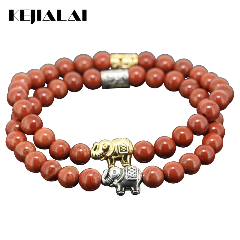 Высокое качество натуральный 6 мм Rhodonite красный камень бусы женский браслет из